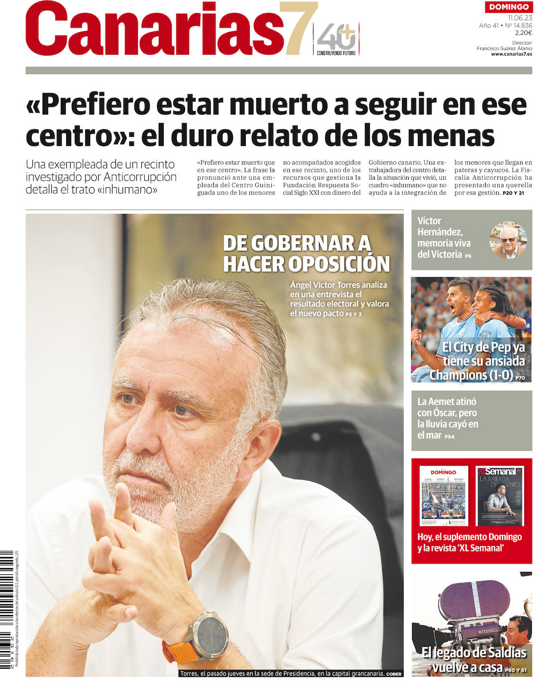 Vea La Portada De CANARIAS7 De Este Domingo 11 De Junio Canarias7