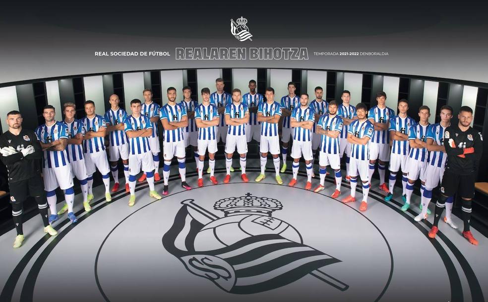 Póster de la plantilla de la Real Sociedad de la temporada 2021-2022