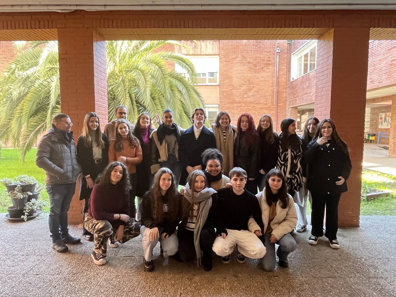 Los alumnos del instituto Fray Juan de Zumárraga que participan en