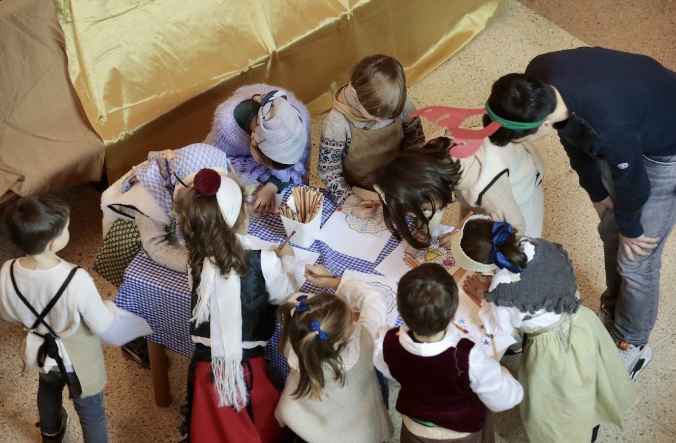 Belén viviente en el Colegio de Nuestra Señora de Lourdes en Valladolid