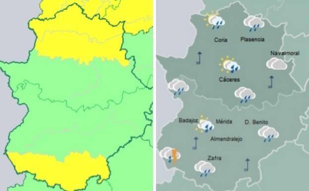 Ampl An La Alerta Amarilla Por Lluvias En El Norte De C Ceres A Las