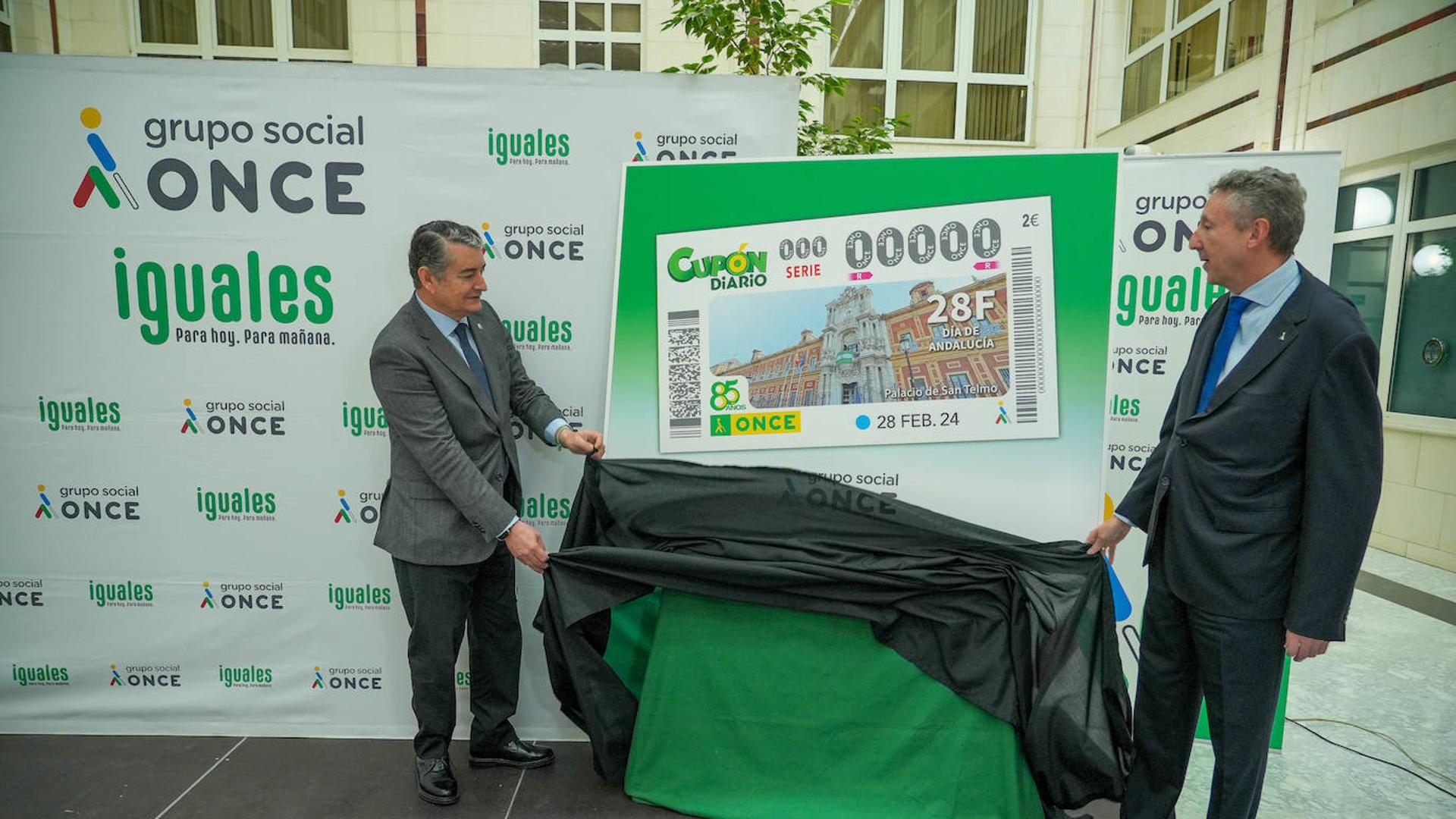 La Junta y la ONCE presentan el cupón conmemorativo del 28F Ideal