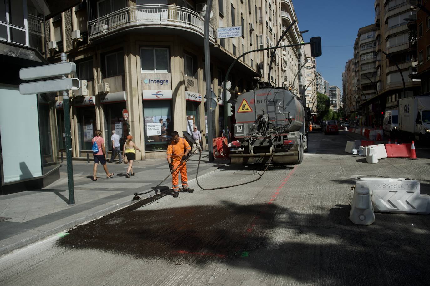 Comienzan Las Obras De Asfaltado En La Gran V A De Murcia Y En La