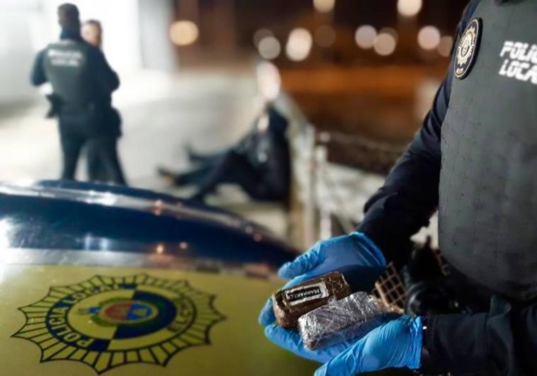 Tres detenidos en Elche con 190 gramos de hachís cuando trataban de eludir un control