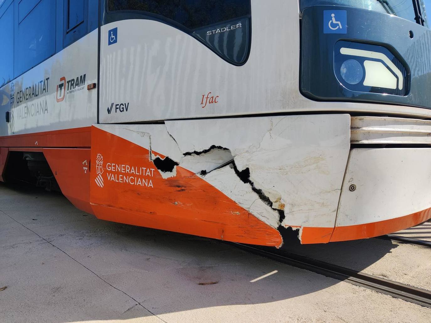 Accidente en el tren que une Dénia y Benidorm Otro accidente en la