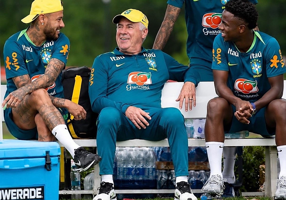 El mejor Vinicius, el Neymar menos problemático y el Ancelotti de siempre: «Brasil es como el Real Madrid»