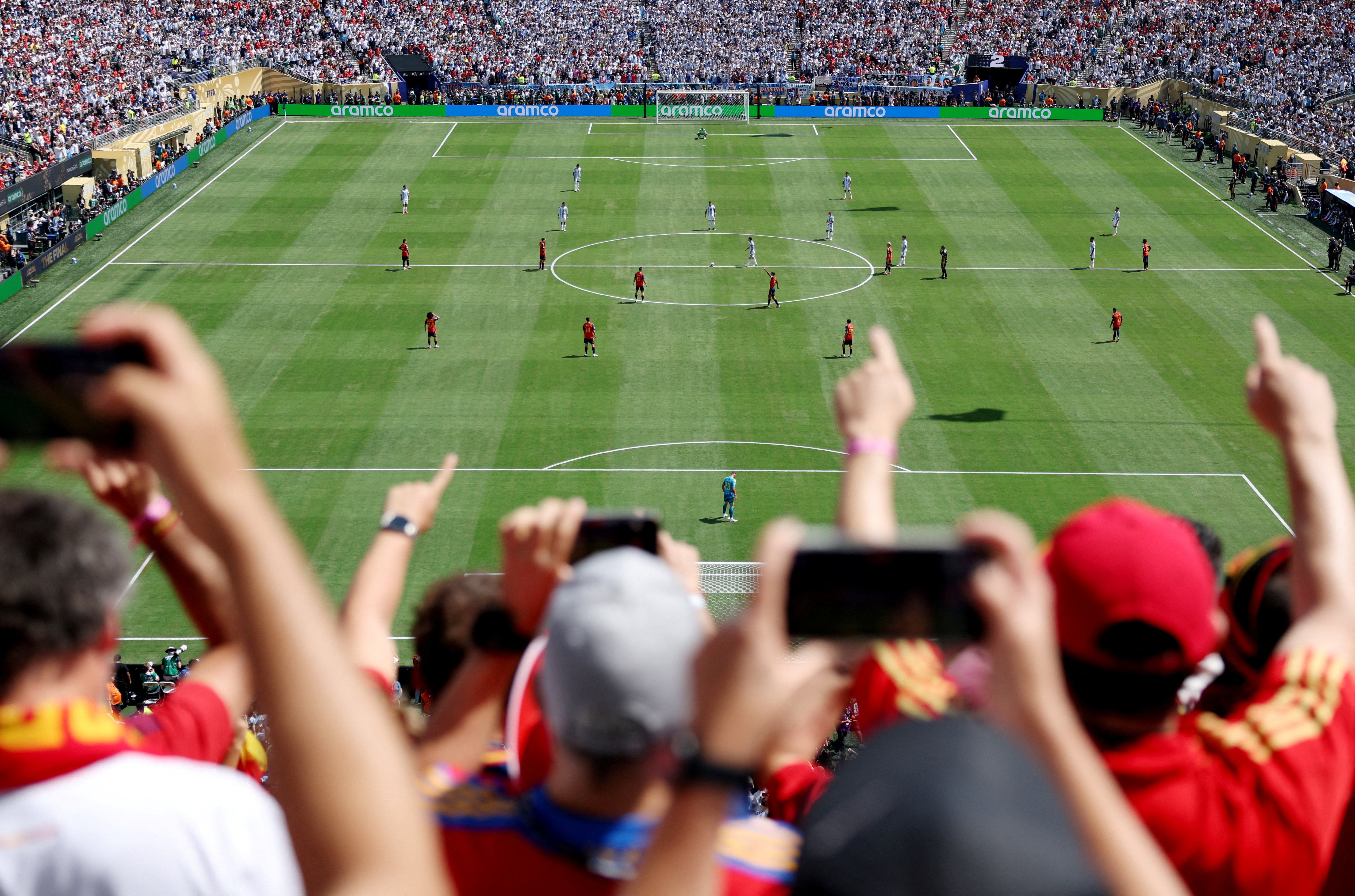 El campo desde la grada del estadio de Nueva York