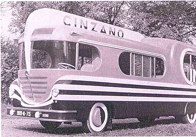 Autobús publicitario realizado por Heuliez en los años 50