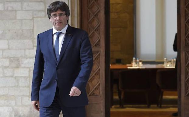 Puigdemont, en el Parlament. 