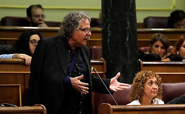 El portavoz de ERC, Joan Tardà, ayer en el Congreso. 
