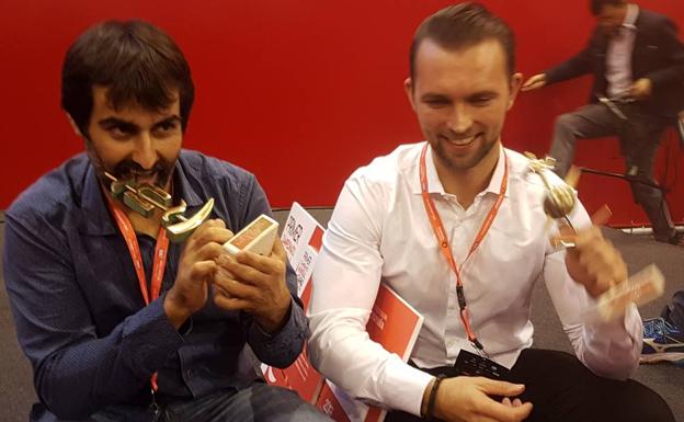 Ígor Rodríguez Sanz y Oyvindb Boe Dalev, ganadores del Mejor Pincho de España y del Campeonato Mundial de Tapas.