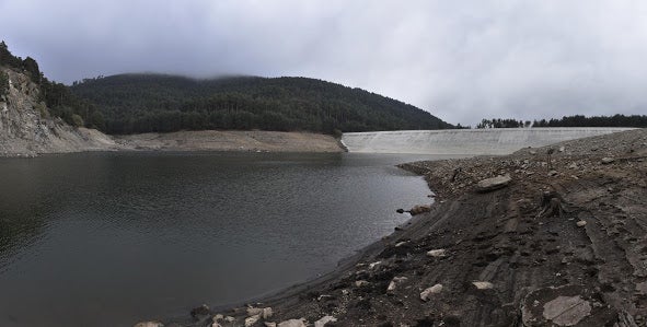 El embalse del Tejo en El Espinar.