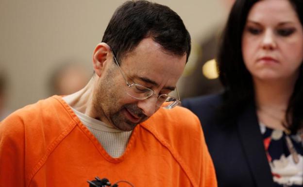 Larry Nassar, durante el juicio. 