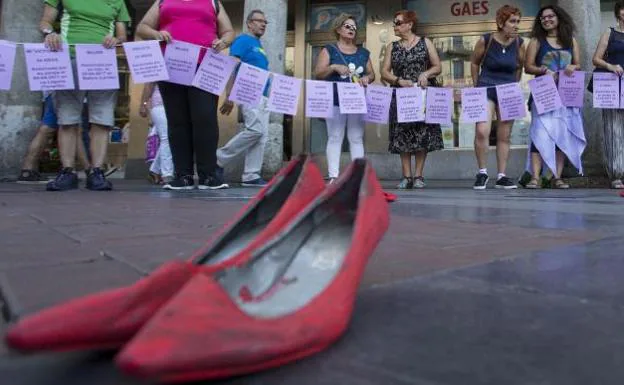 Acto contra la violencia de género en Valladolid.