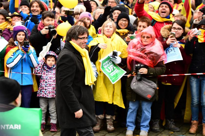 45.000 catalanes claman en favor de la independencia en el corazón de la UE.