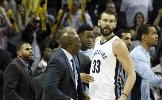 Marc Gasol, durante el partido ante los Timberwolves. 