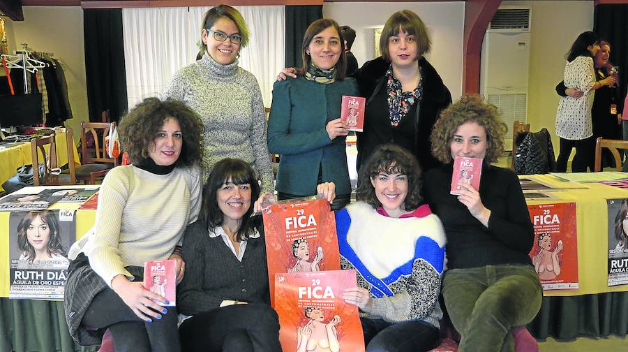 Las directoras participantes en el encuentro organizado por el Festival de Cortos de Aguilar. 