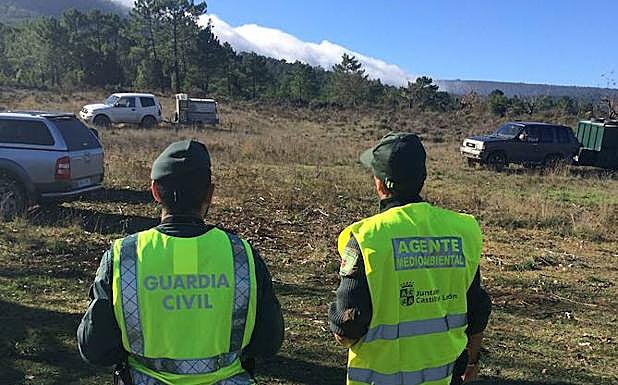 Dos agentes del Seprona. 