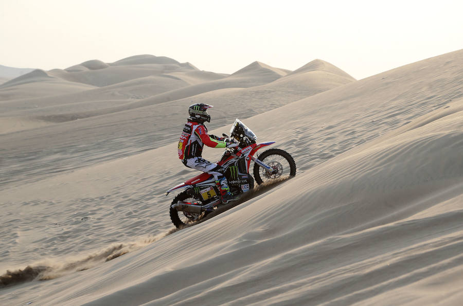 El español Joan Barreda Bort, durante la tercera etapa del Dakar. 