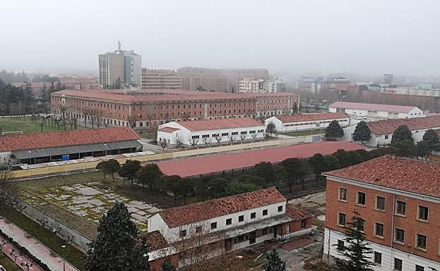 El acuartelamiento Diego Porcelos está contiguo al antiguo parque de Artillería