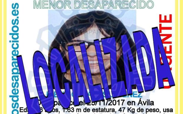 Localizada la menor desaparecida en Ávila