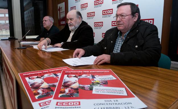 Gonzalo Franco, Antonio Díez y José Manuel Ferrero, este martes en Valladolid.