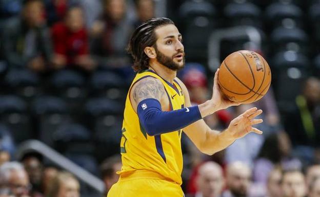 Ricky Rubio, durante el partido. 