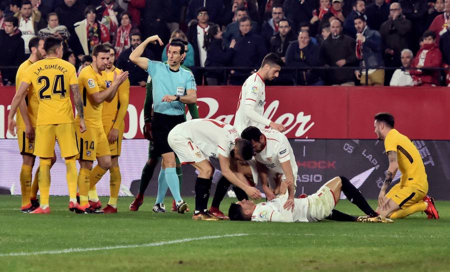 El conjunto rojiblanco cayó también en el Sánchez Pizjuán ante el cuadro hispalense, que le endosó un 3-1.