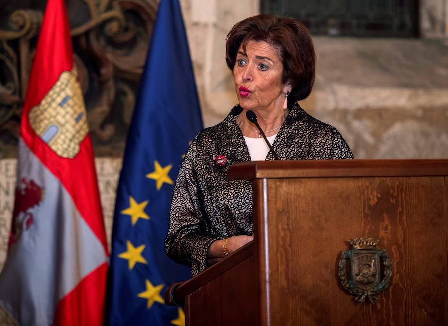 La Reina Sofía preside en Burgos el acto de entrega de los Premios Unión Europea del Patrimonio Cultural.