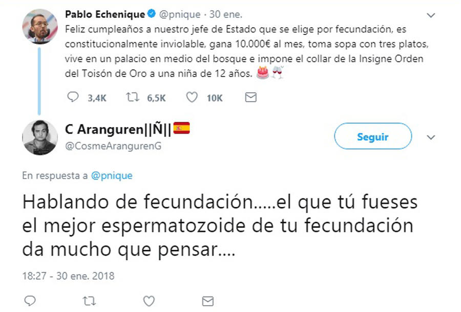 Respuesta del concejal de UPyD, Cosme Aranguren, a Pablo Echenique.