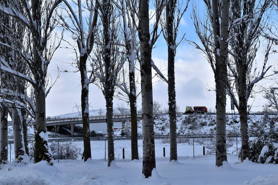 La madrugada del 1 al 2 de febrero de 2018 ha dejado estas imágenes en Aguilar de Campoo.