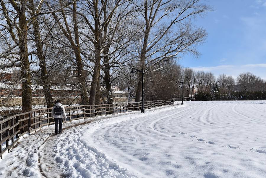 La madrugada del 1 al 2 de febrero de 2018 ha dejado estas imágenes en Aguilar de Campoo.