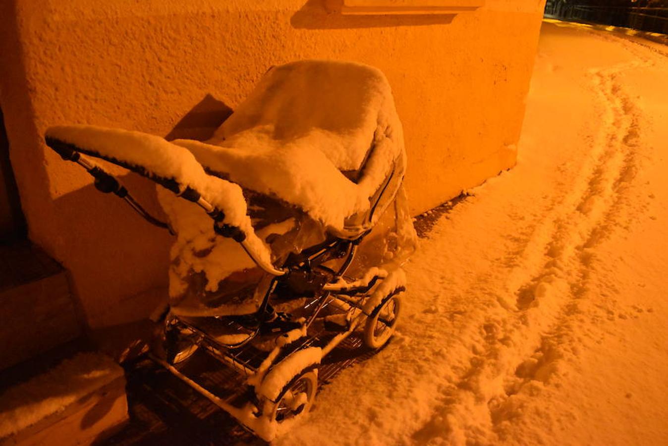 La madrugada del 1 al 2 de febrero de 2018 ha dejado estas imágenes en Aguilar de Campoo.