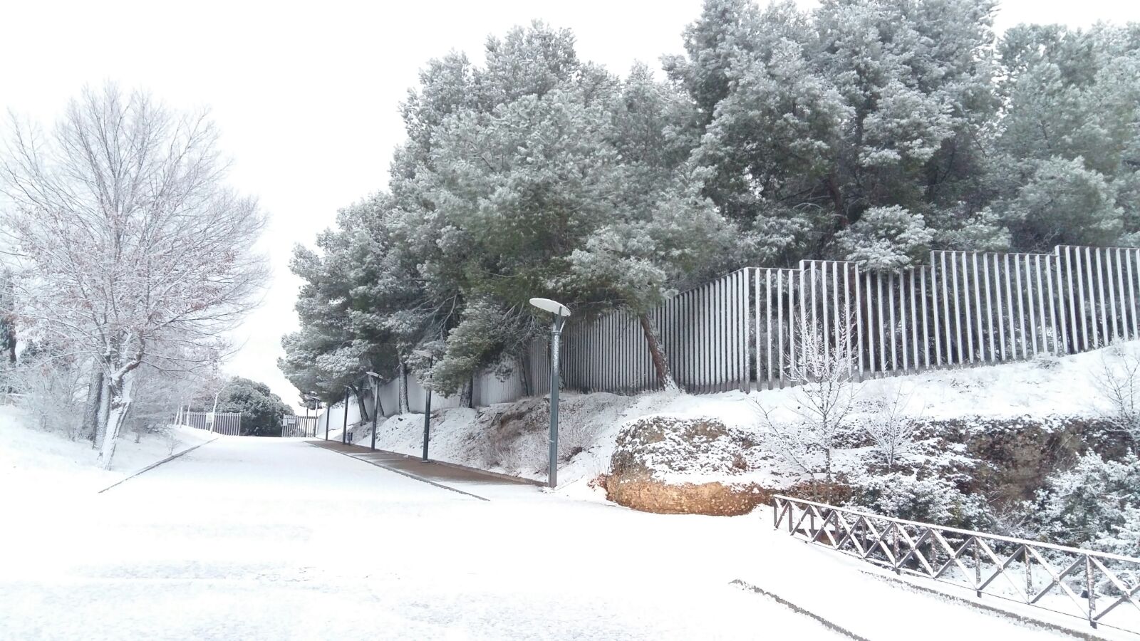 Nieve en Medina del Campo (Valladolid).