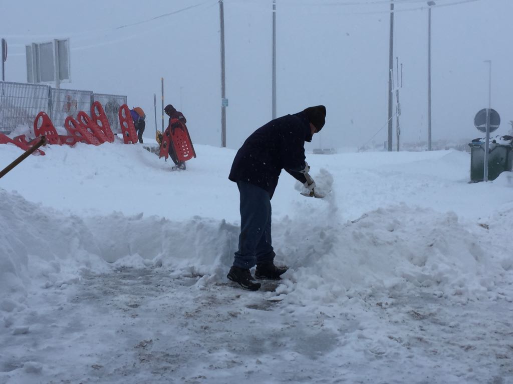 Nieve en Segovia.