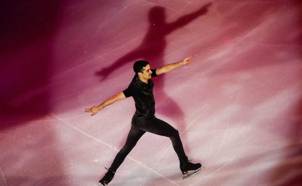 Javier Fernández, durante un ejercicio. 