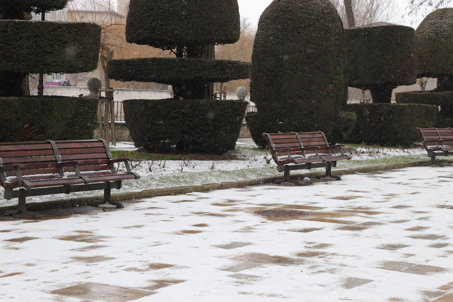 Con las alertas activadas, la nieve ha vuelto a cubrir esta mañana buena parte de la capital y la provincia. Al margen de incidenicas viarias, la capa blanca deja bonitas estampas