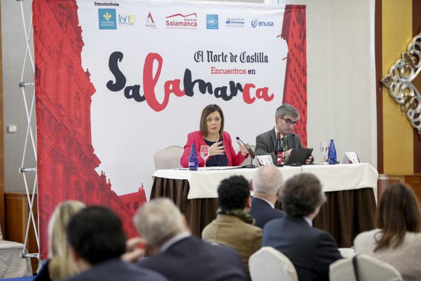 Milagros Marcos ha intervenido en los Encuentros en Salamanca, organizados por El Norte de Castilla, con la ponencia 'La cadena de valor: el equilibrio necesario para la economía de Castilla y León',