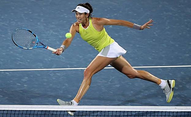 Garbiñe Muguruza, en el encuentro ante Kasátkina.