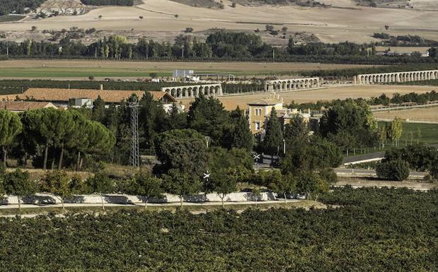 Vista aérea de la finca Vega siclia, en Valbuena de Duero