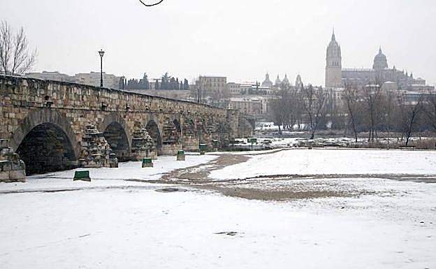 Temporal de frío y nieve en Salamanca.
