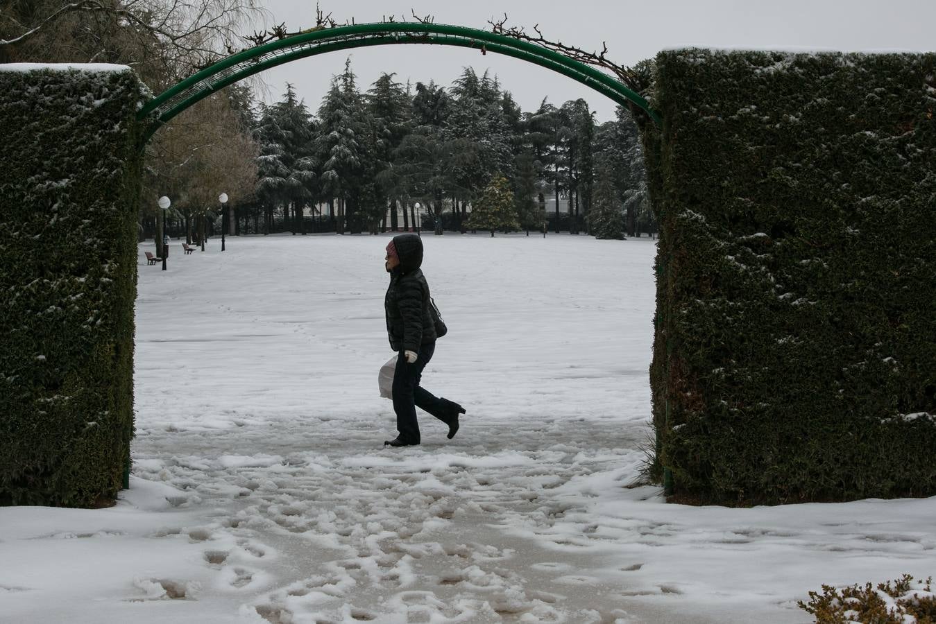 Nieve en la capital soriana.