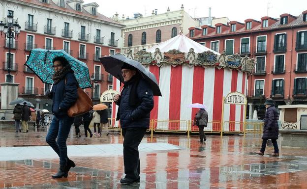 Lluvia en Valladolid. 