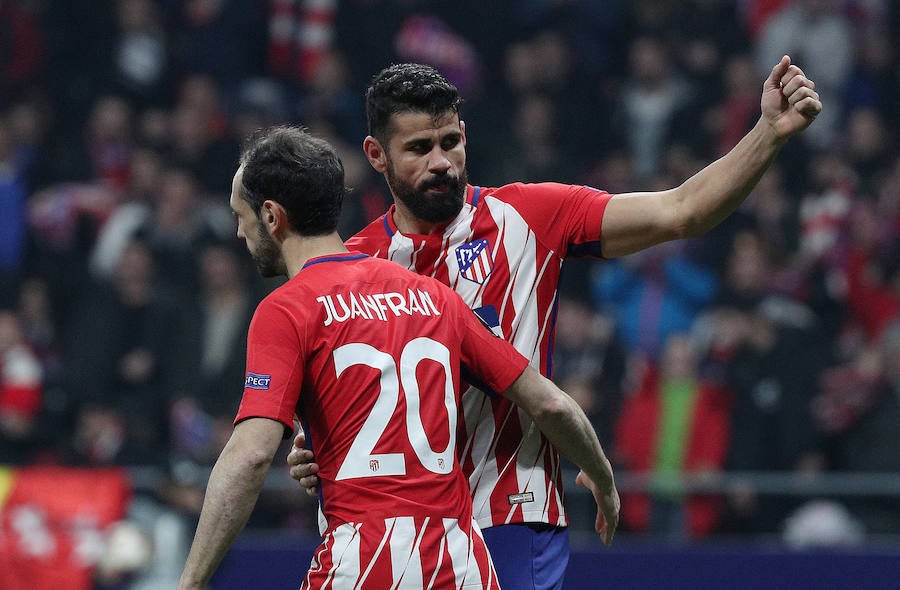 El Atlético venció por 3-0 al Lokomotiv de Moscú en la ida de los octavos de final de la Liga Europa. Saúl abrió el marcador con un golazo, Costa anotó al rechace y Koke puso la sentencia tras una asistencia de Juanfran.