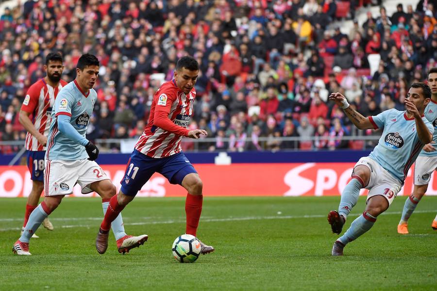 Los tantos de Griezmann, Vitolo, que volvió a la titularidad, y Correa, dan la victoria al cuadro madrileño ante el equipo gallego. 