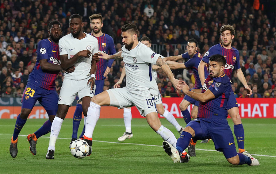 El Barça logró el pase a cuartos de final de la Liga de Campeones tras imponerse al Chelsea en el Camp Nou por 3-0 con un doblete de Messi y otro tanto de Dembélé