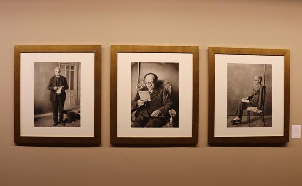 Tres retratos que conforman la exposición
