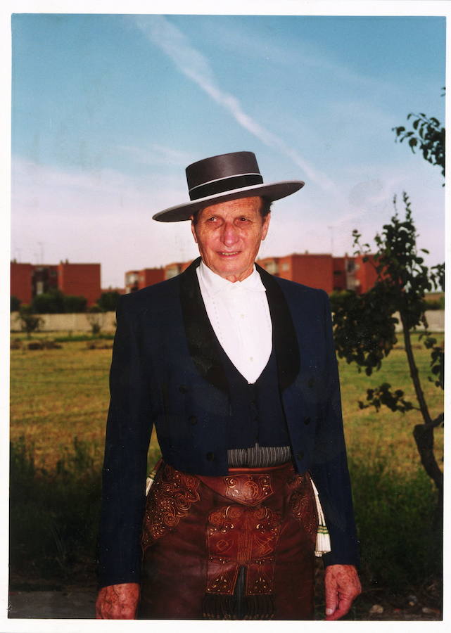 Ángel Peralta durante un festival taurino en 1998 en Medina de Rioseco.