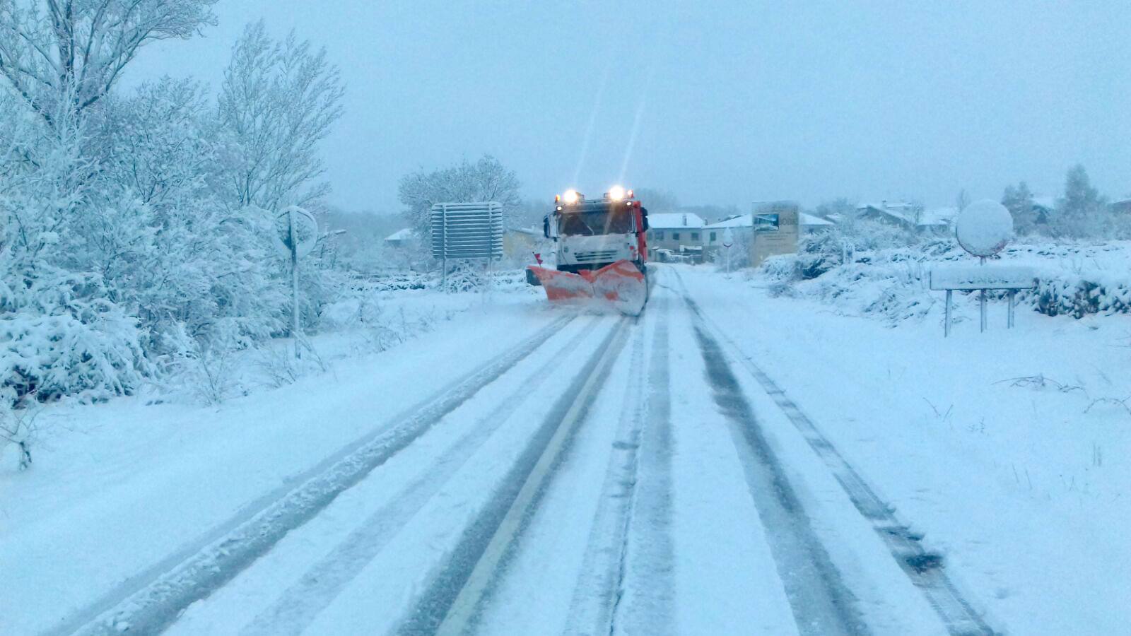 Nieve en la provincia de Segovia.