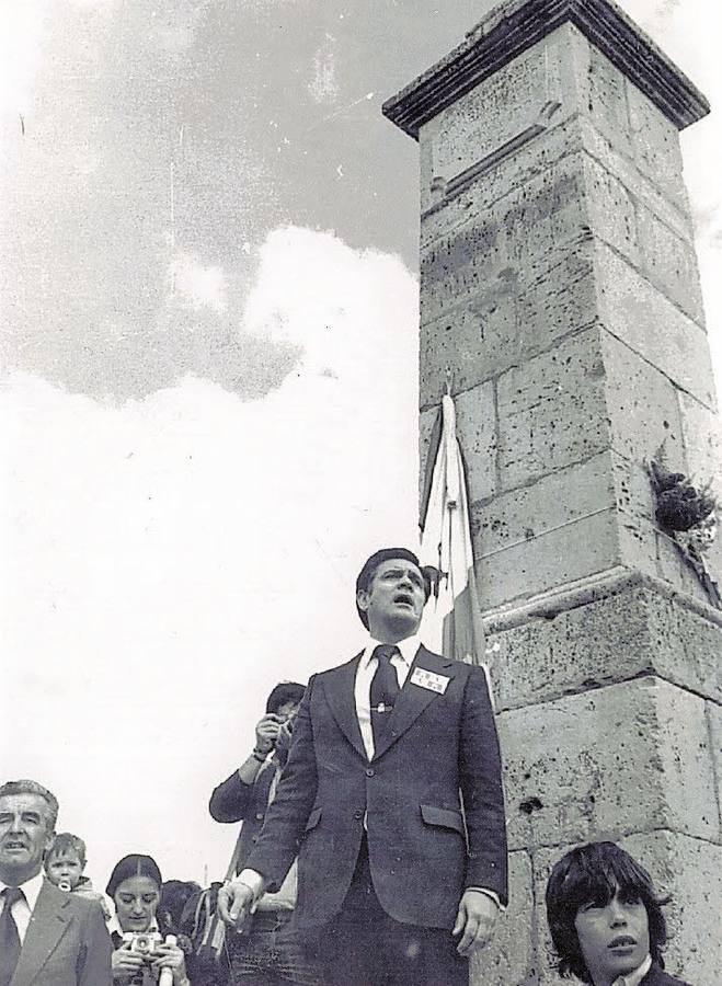 Reol Tejada, entonces presidente del Consejo General de Castilla y León, en el Día de Villalar de 1979.